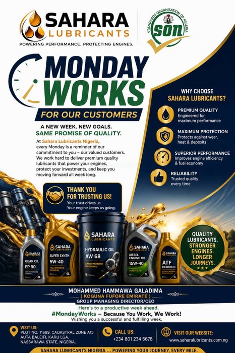 Sahara Lubricants registered product range